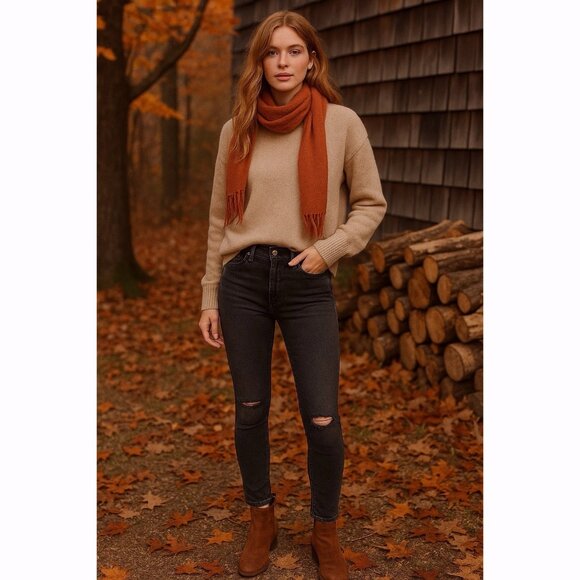 Free People Zuri Mom Jean Sz 24 Dusty Roads Black Button Fly Distressed Rip Knee - Picture 1 of 13